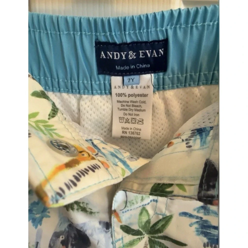 Andy & Evan Swim Trunks Shorts Jungle Safari Animals Beach Pool Boys 7 - Picture 4 of 4